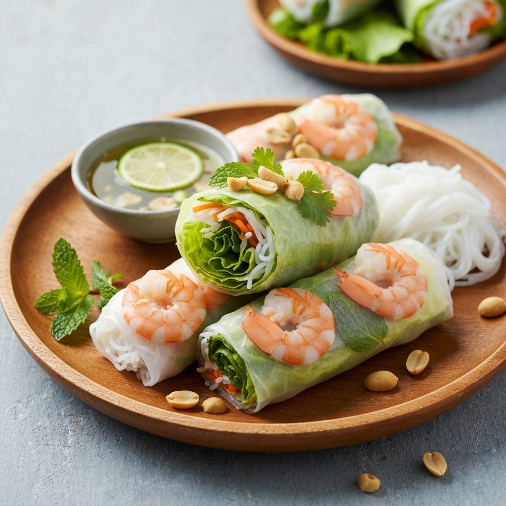 Gỏi Cuốn mit Großgarnelen